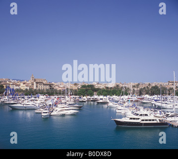 Blick über Palma International Boat Show 2008, Mallorca, Balearen, Spanien Stockfoto