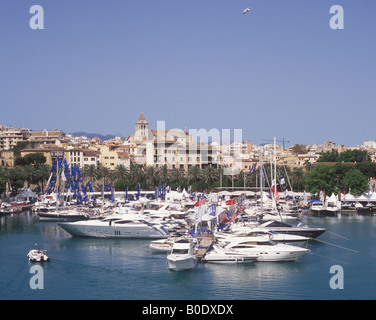 Blick über Palma International Boat Show 2008, Mallorca, Balearen, Spanien Stockfoto