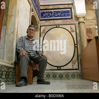 Hausmeister des israelischen Moschee akko Stockfoto