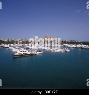 Blick über Palma International Boat Show 2008, Mallorca, Balearen, Spanien Stockfoto