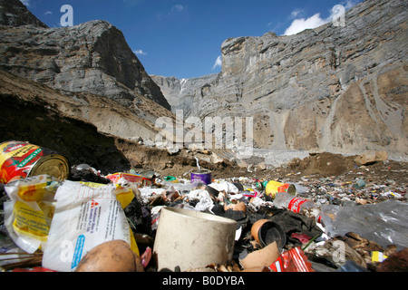 Wurf in der Nähe von Lodge auf dem Annapurna Circuit-nepal Stockfoto