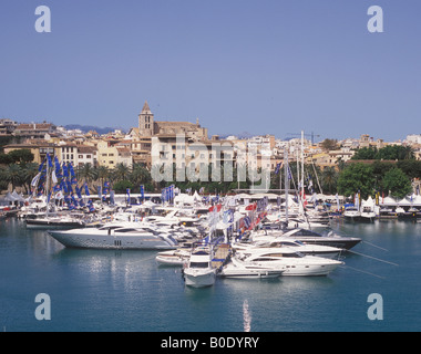 Blick über Palma International Boat Show 2008, Mallorca, Balearen, Spanien Stockfoto