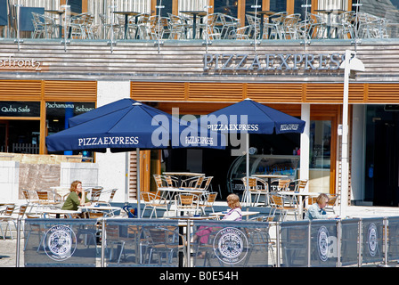 die neue Pizza express Restaurant auf Veranstaltungen Platz in Falmouth, cornwall Stockfoto