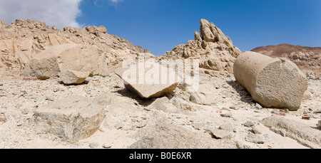 Steinbruch arbeiten am Mons Claudianus, Östliche Wüste, Ägypten Stockfoto