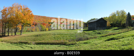 Pennsylvania-Landschaft im Herbst mit Hof und Felder Stockfoto