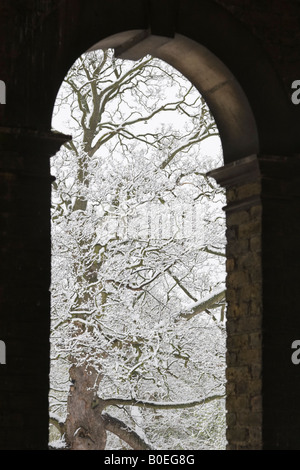 Pump House/Water Tower im Winter, Finchley Barnett, London, Großbritannien. Stockfoto