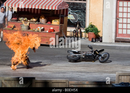 Die Lights, Motors, Action Extreme Stuntshow am Disney MGM-Hollywood-Studios in Orlando Florida USA Stockfoto