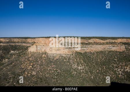 Navajo Canyon overlook von Balcony House mit blauem Himmel Mesa Verde National Park in der Nähe von Cortez Colorado Vereinigte Staaten von Amerika Stockfoto