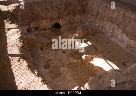 Ruinen von einem Pueblo Pithouse Mesa Verde National Park in der Nähe von Cortez Colorado Stockfoto