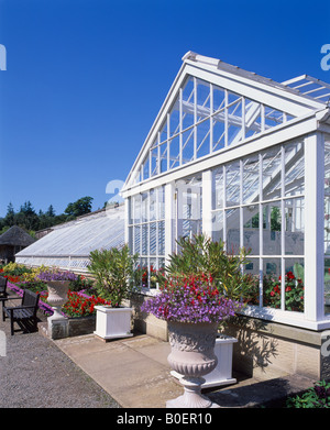 Der Eingang zum Weingut Gewächshaus in Culzean Castle Gardens, South Ayrshire, Schottland, Vereinigtes Königreich. Stockfoto