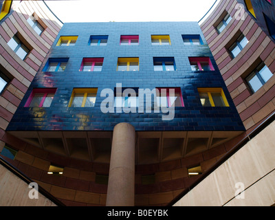 Atrium 1 Geflügel, EC2. Gebaut 1998. Sir James Stirling & Michael Wilford & Assocs Ltd. Stockfoto