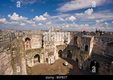 Innenseite Cliffords Turm York City Yorkshire England Stockfoto