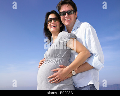 Schwangere Frau und Mann Stockfoto