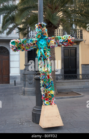 Cruces de Mayo (Mai Kreuze) Fiesta in Las Palmas, Gran Canaria. Stockfoto