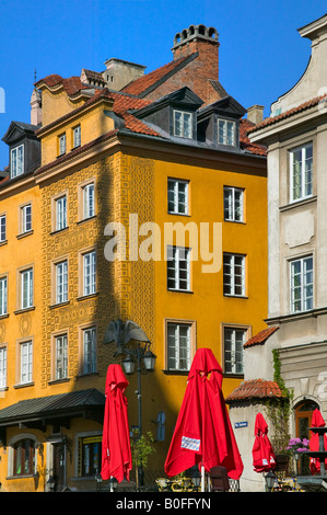 Historische Gebäude in Burgplatz in der Altstadt von Warschau Polen Stockfoto