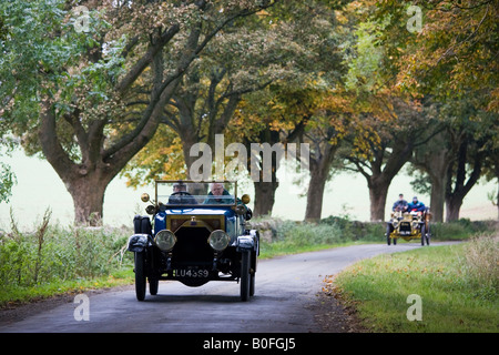 Fiat Oldtimer auf ein Veteran Car Club Rallye rund um Gloucestershire Vereinigtes Königreich Stockfoto