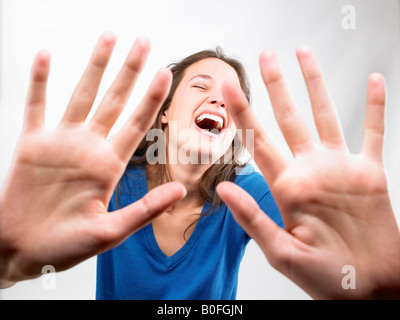 Nahaufnahme von Frauenhand Stockfoto