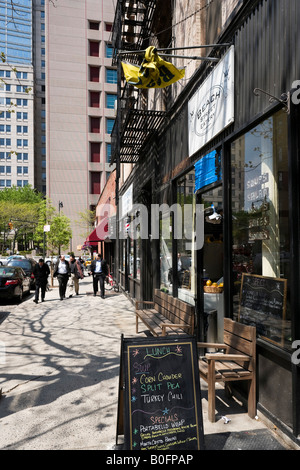 Cafe am Strand Street, Tribeca, Manhattan, New York City Stockfoto