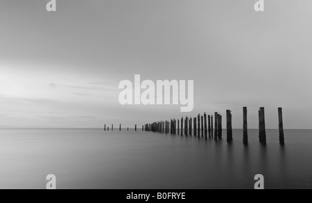 Alten Pier am Point Roberts Stockfoto