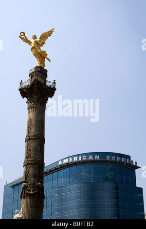 Monumento ein la Indendencia am Paseo De La Reforma, Mexiko-Stadt Stockfoto