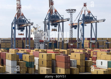 Der Hafen von Bremerhaven, Bremen, Deutschland. Stockfoto