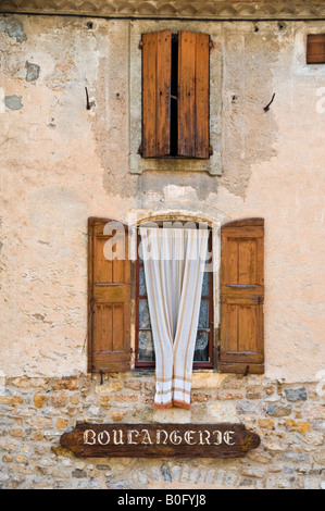 Typische alte französische Bäckerei Boulangerie Shop anmelden Stockfoto