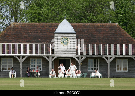 Cricket Pavillon Hambledon die Heimat des Cricket; "Wiege der Cricket" Stockfoto