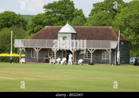 Cricket Pavillon Hambledon die Heimat des Cricket; "Wiege der Cricket" Stockfoto