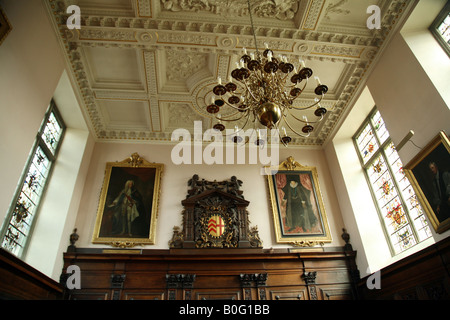 Ein Blick ins Innere der Halle, Clare College in Cambridge England Stockfoto