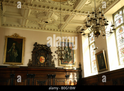 Ein Blick ins Innere der Halle, Clare College in Cambridge England Stockfoto