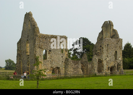 Die Überreste des Gästehauses Skelettteile Priorats in der Nähe von Chichester, West Sussex. Stockfoto