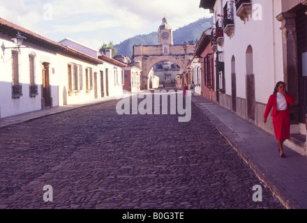 Calle del Arco Straße Santa Catalina arch Antigua Guatemala Stockfoto