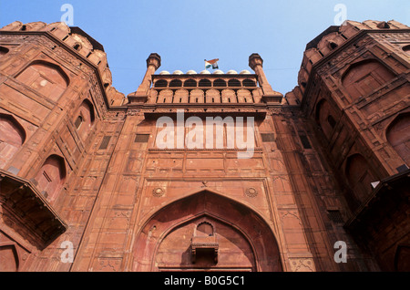 Der Jahangir Palast im Roten Fort Agra IN Stockfoto