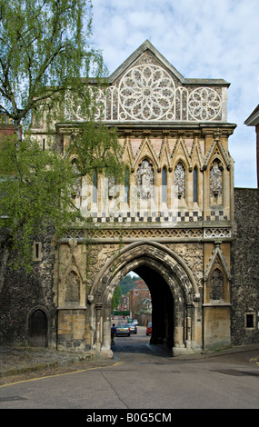 Die Westfassade des St Ethelbert Tor, Norwich, Norfolk Stockfoto