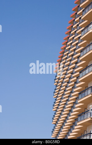 Torremolinos Malaga Provinz Costa del Sol Spanien Balkons Stockfoto