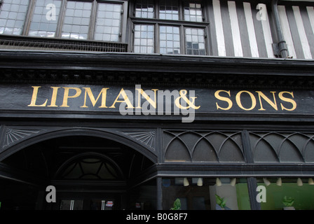 Lipman und Söhne Herrenmode Shop in Staple Inn High Holborn London UK Stockfoto