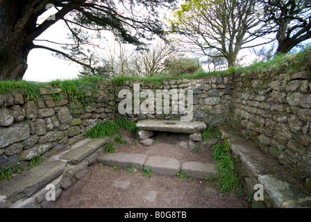 Ruiniert alte Kapelle am Madron, in der Nähe von Penzance, Cornwall, England, UK Stockfoto