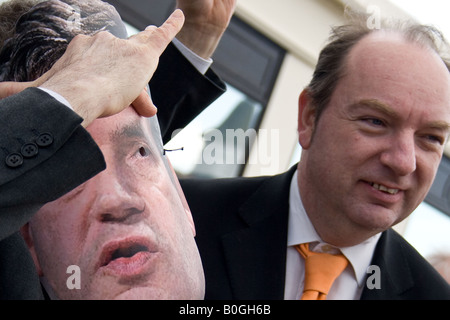 Norman Baker mp für Lewes im Luftfahrt-protest Stockfoto