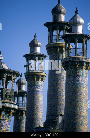 Die Minarette der Shahid Motahari Moschee, Tehran, Iran. Stockfoto