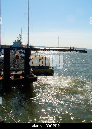 Harwich Hafen Fuß Fähre anlegen Stockfoto