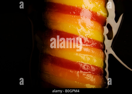 Gefrorenen Eis am Stiel schmelzen Stockfoto