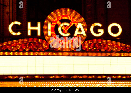 Chicago Theater Zeichen Stockfoto