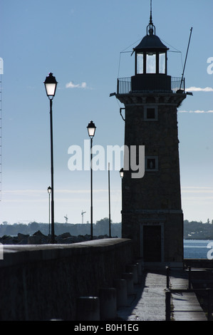 Leuchtturm in Desenzano - Lago di Garda-Lombardia-Italia Stockfoto