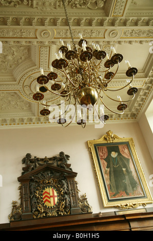 Ein Blick ins Innere der Halle, Clare College in Cambridge England Stockfoto