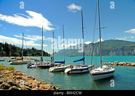 Malcesine am Gardasee in Norditalien Stockfoto