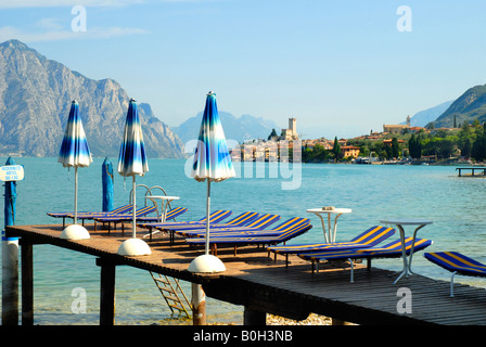 Malcesine am Gardasee in Norditalien Stockfoto