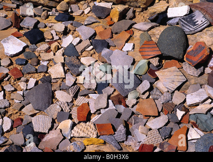 Keramikscherben entlang des Flusses San Juan zeigen eine robuste indianische Bevölkerung Stockfoto