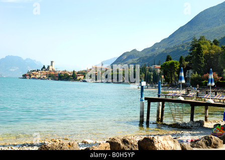 Malcesine am Gardasee in Norditalien Stockfoto