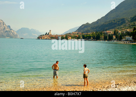 Malcesine am Gardasee in Norditalien Stockfoto