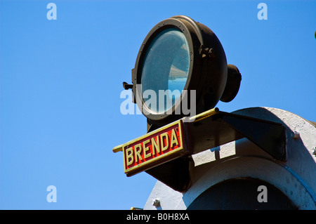 Rovos Rail, Scheinwerfer, Detail des historischen Dampflokomotive, Südafrika Stockfoto
